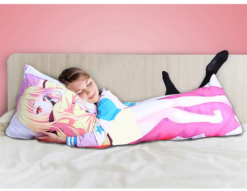 Anime Pillow Cover Double-sided Fullbody Pillow Cover Peachskin Otaku Hugging Pillowcase