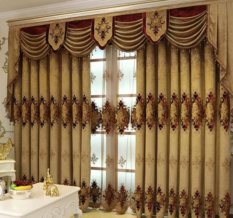 Curtain:  2meter  Width, 2.5 Meter Height, 2 Pcs,Tulle:  2 Meter  Width, 2.5 Meter Height, 2 Pcs Valance: 2meter Width, 1 Pc