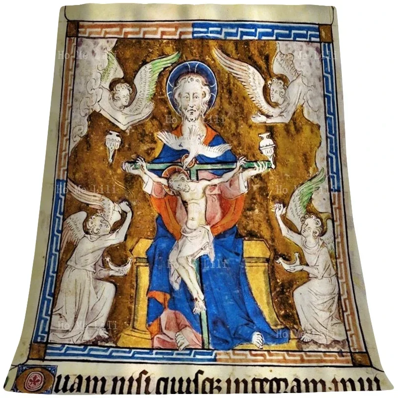 Historia religiosa Medieval arte St. Thomas Becket mano de atención plena adoración salyes tres reyes manta de franela de Ho Me Lili