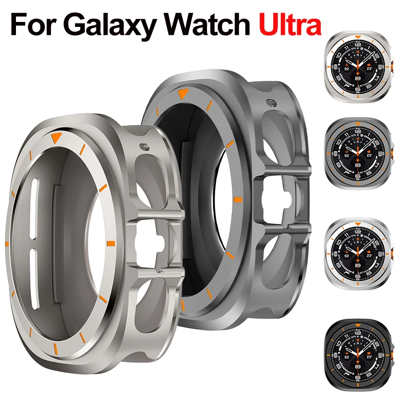 Hülle für Samsung Galaxy Watch Ultra 2025, 47 mm, Metallgehäuse, Zubehör, Hartrahmen, Metallgehäuse für Samsung Galaxy Watch 7 Ultra 47 mm