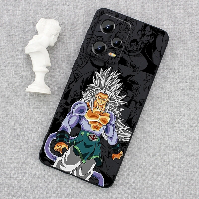 Comic D-Dragon Ball Son Goku For Xiaomi Redmi Note 13 12R 12 12S Turbo 11 11T 11S 10 10S Pro Plus 5G Black Cover Phone Case