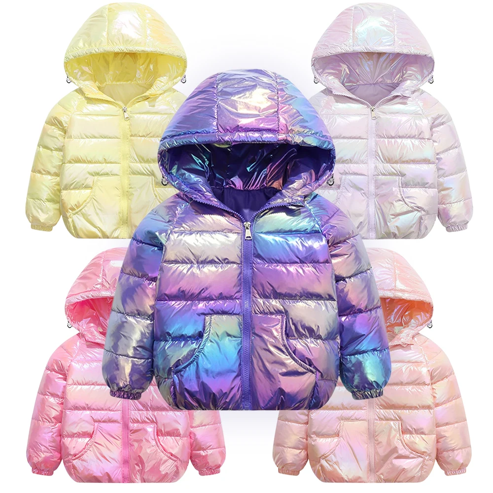 Children Outerwear Autumn Winter Kids Boys Girls Baby Coats Casual Clothing Jackets Colorful Fabric Hooded 3 years old