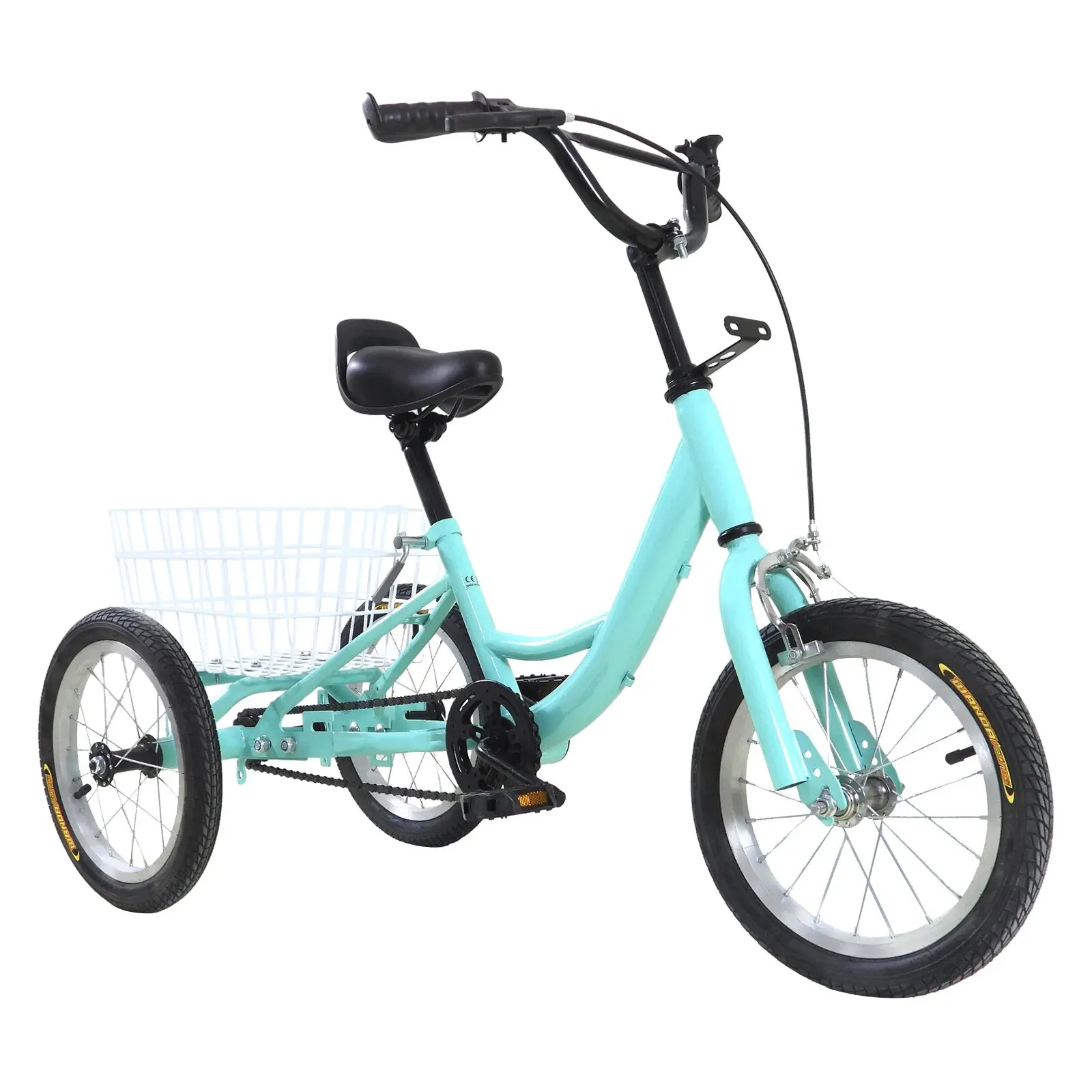 Kids Bikes Kids Tricycle Trike Single Speed Mini 3 Wheels Bike with Shopping Basket 14/16Inch