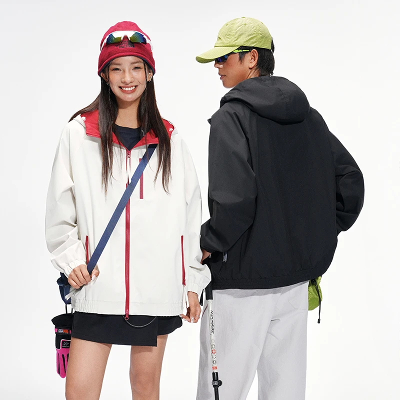Women Hiking Jacket Waterproof Windbreaker Unisex Outdoor Spring Autumn Trends Patchwork Jackets Fishing Camping Climbing Coats