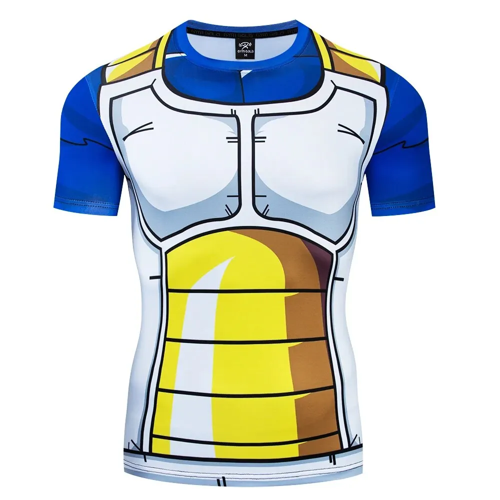 3D Goku T-shirt Men's Summer Fitness Top Taekwondo Shirt Bjj Gym Rashguard Mma Boxing Goku Children's Sports Shirt Muay Thai