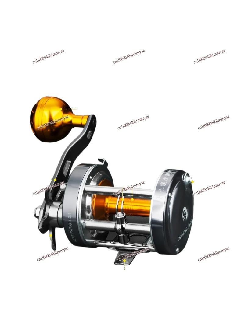 

Metal Drum Wheel Black Boat Fishing Sea Water Fishing Line Wheel Far Casting Wheel Fishing Gear