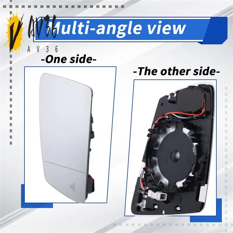 

AV36-Passenger Side Heated Mirror Glass For Mercedes-Benz Class C E S GLA GLK W204 W212 W221 W246 W176
