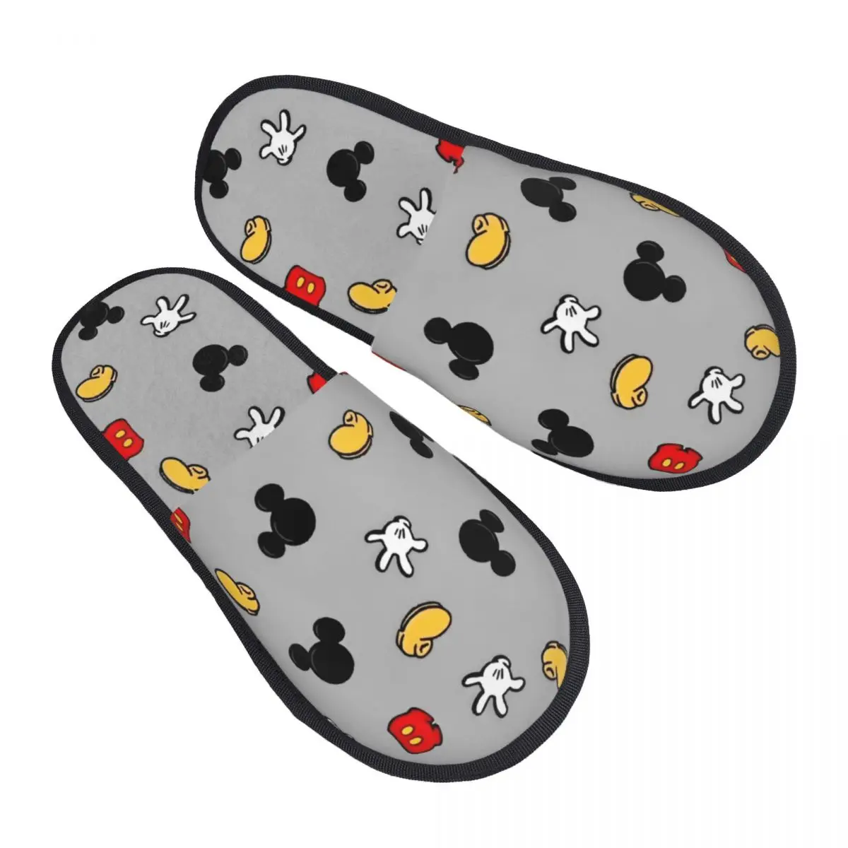 Mickey Mouse Slippers for Women Men Home Shoes Plush Indoor Slippers