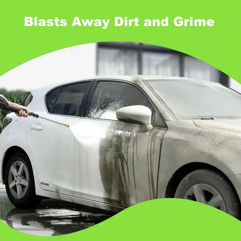 Pulitore elettrico da 5000 PSI 4,0 GPM con tubo da 33 piedi, 4 ugelli e cannone in schiuma da 500 ml, macchina pulitrice per la casa, autolavaggio