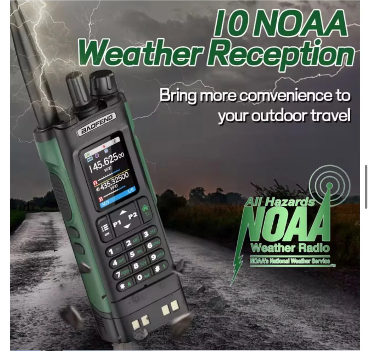 Baofeng DM32 10W DMR Digital Analog U/V Dual Band Mode GPS APRS Long Range Walkie Talkie AM FM NOAA Type-C Charging 2 Way Radio