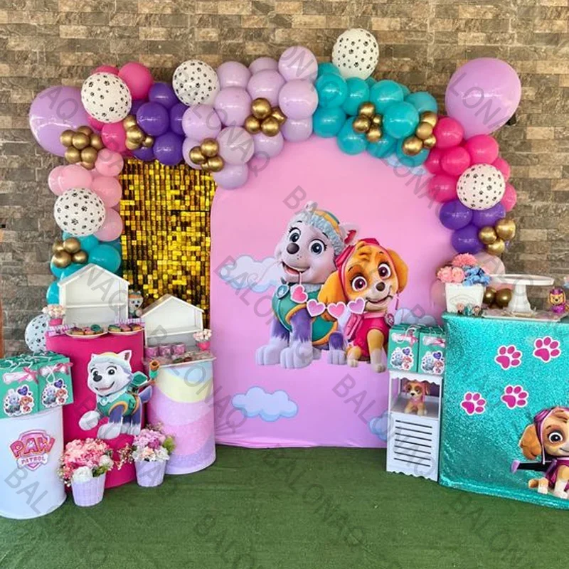 70 Stück Paw Patrol Themed Ballon Party Dekoration Lieferungen Rettungshund Chase Schutt Aluminiumfolie Ballon Kindergeburtstagsgeschenk