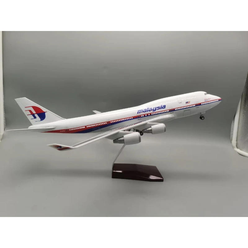 

44cm Malaysia Airlines Airplane B737 With Light Diecast Resin Plane Model Toys Collection Display Gifts Fans Decoration