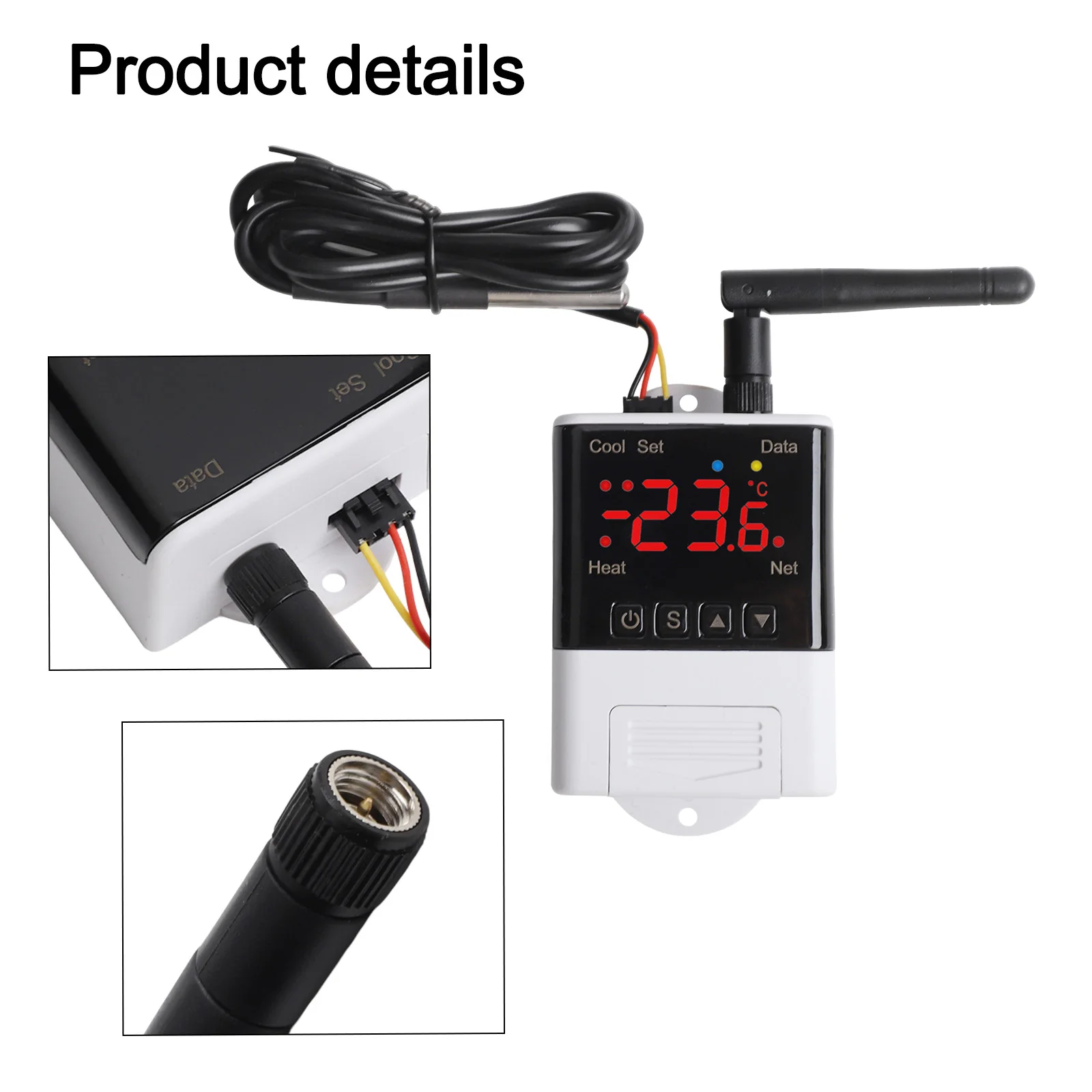 93*54*36mm Remote Control Thermostat Aquarium Incubator Fire-resistant ABS Material Multi-functional Tool For Air Conditioning