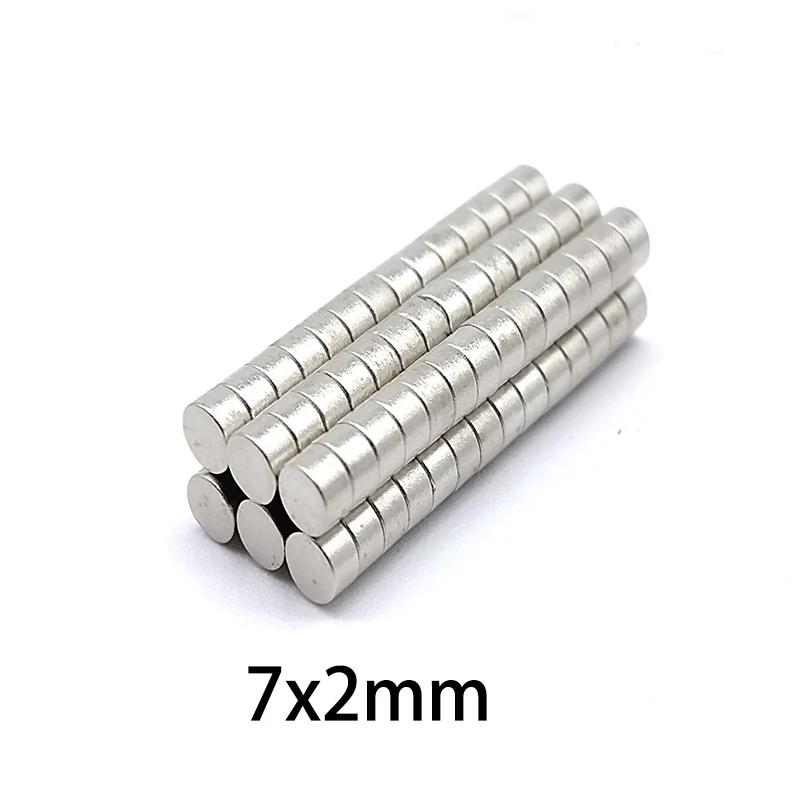 10/20/50 Stück 7 x 2 mm kleine Magnete – günstige Mikro-Rund-Bastelmagnete, Modellbaumagnete, winzige Runde für LEGO, Miniaturen, Ho