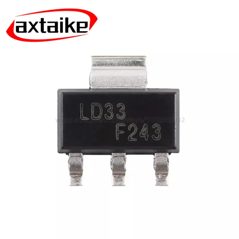 20PCS LD1117S33TR LD1117S50 LD33 LD1117 LD12 LD18 LD25 LD50 SOT223 SMD Adjustable And Fixed Low Drop Positive Voltage Regulator