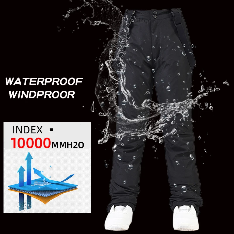 Wysokiej jakości kombinezon narciarski outdoorowy, zimowa kurtka narciarska termiczna i luźne spodnie śnieżne, wodoodporne ubrania zimowe, męski kombinezon snowboardowy.
