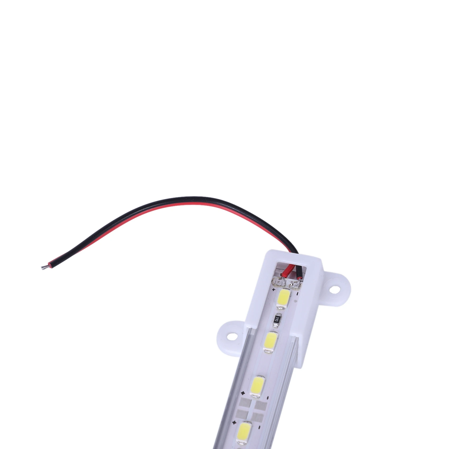 AT02-4X 50CM 12V 36 LED 5630 SMD Hard Strip Light Aluminum Shell With End Cap White