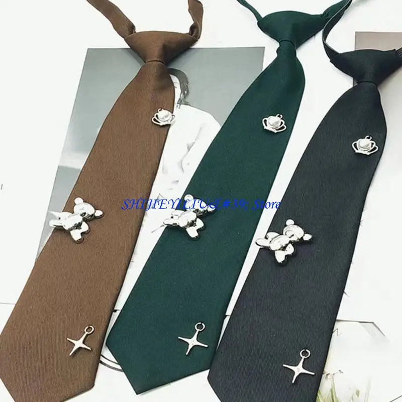 E21F Funny Children Tie Elegant Women Necktie Casual Dress Tie Animal Pattern Tie