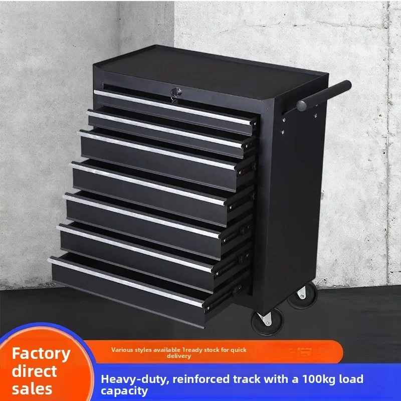 Portable Beauty Cart Heavy Duty Metal Tool Trolley Multiple Drawer Auto Repair Cabinet Storage System for Mobile Salon Garage