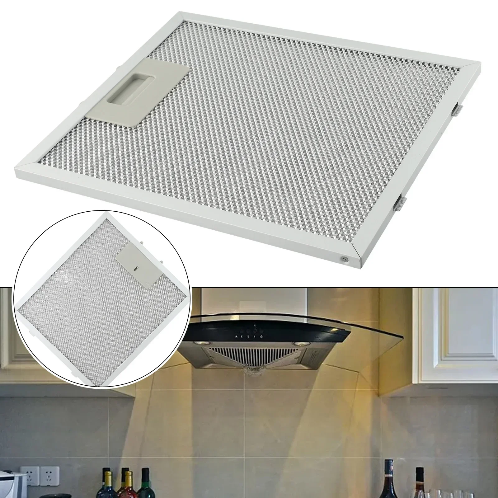 Cooker Hood Filters Vent Filter Range Hood Metal Mesh Extractor Grease Filter 1PCS 5 Layers Silver Stainless Steel