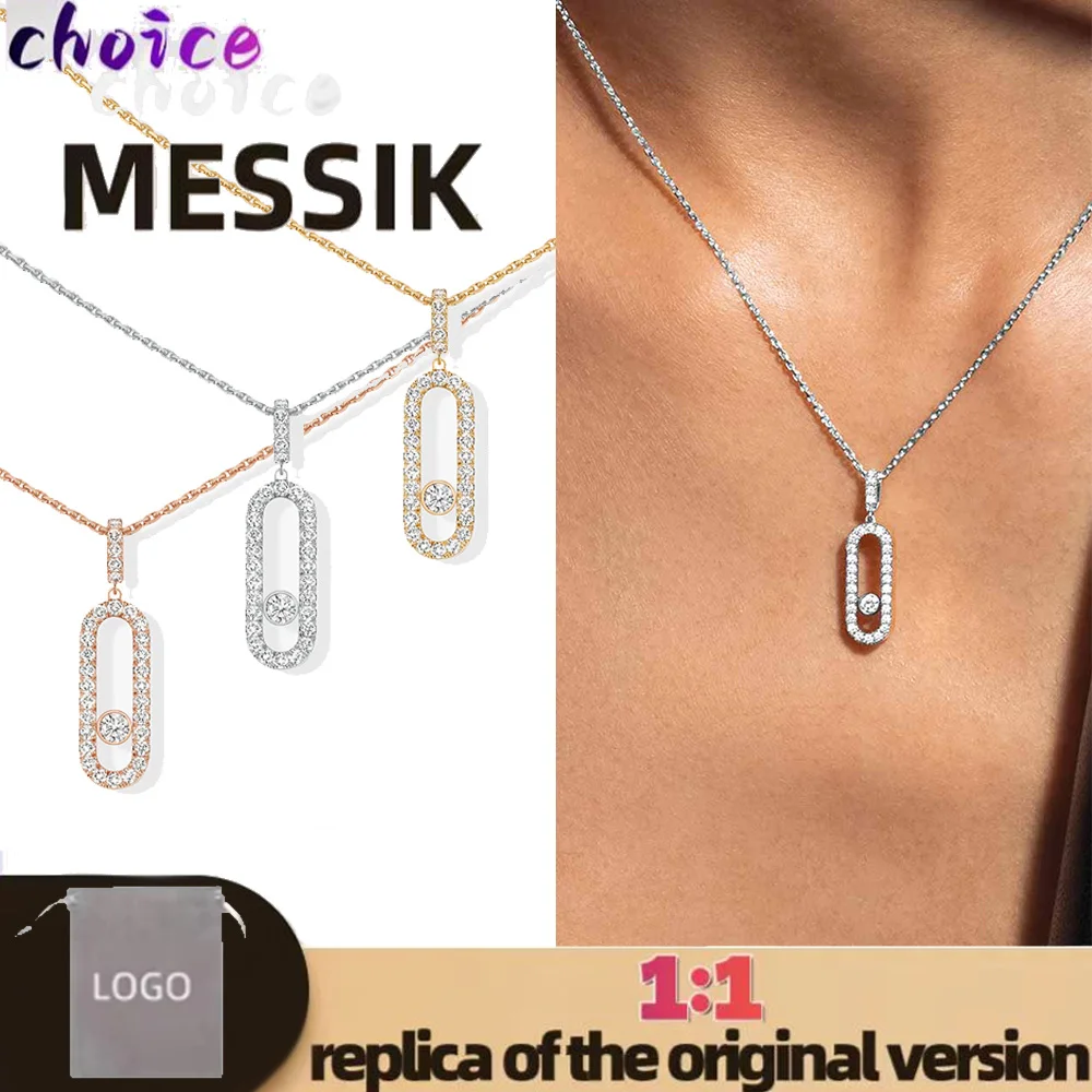 

Fashionable and trendy simple pure silver s925 MOVE UNO series luxury brand messik design sense, sliding diamond gift necklace