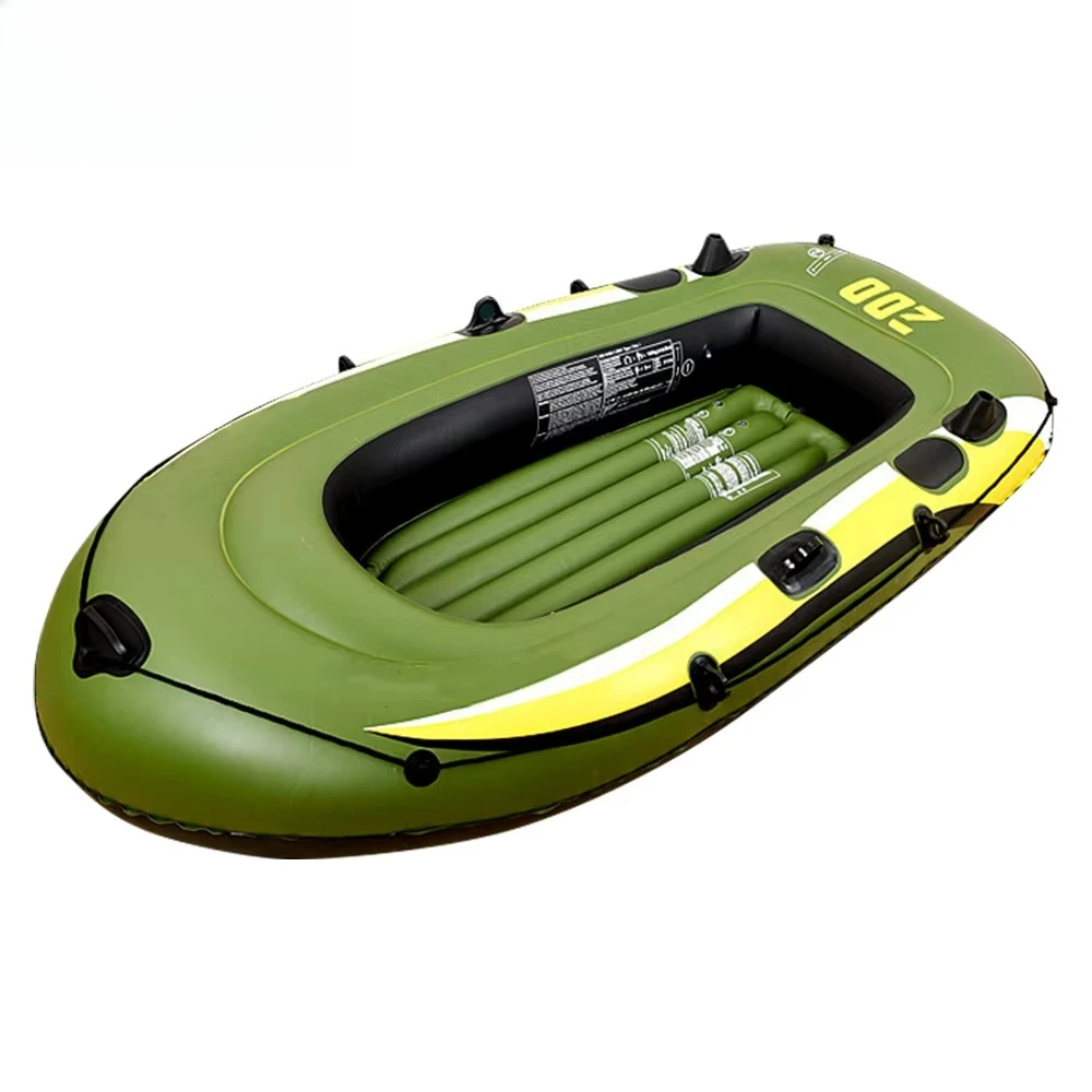 Boat Set Inflatable Boat PVC Material with Air Pump and Paddle for Fishing Leisure Portable Leisure Water Sport Fishing Boat