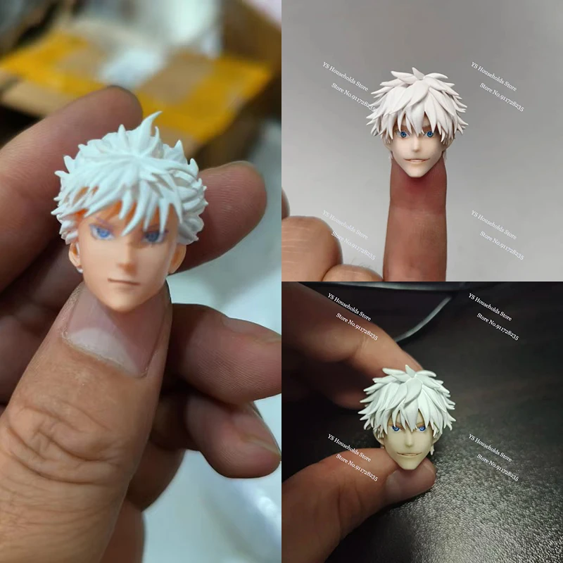 1/12 Jujutsu Kaisen Satoru Gojo Man Soldier Delicate Painted Head Sculpt Customization For 6" Shf Vtoys Romankey Soldier Body - view 2