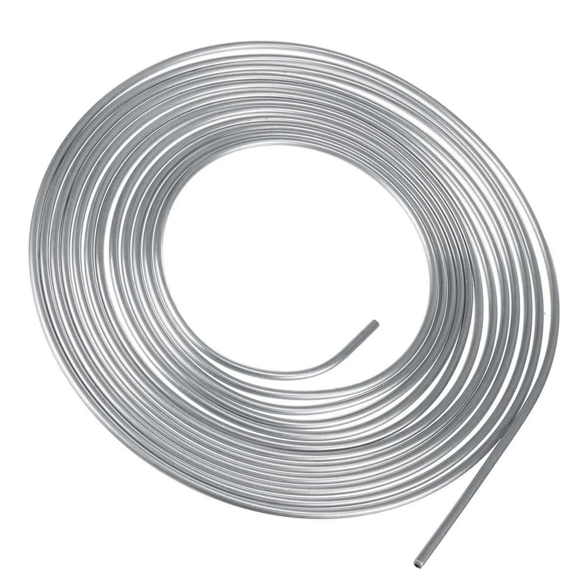 

25Ft 7.62m Steel Zinc Roll Tube Coil of 3/8" OD Wire Pipe Hose Line For Car Motorcycle Air Conditioning Refrigeration Plumbing