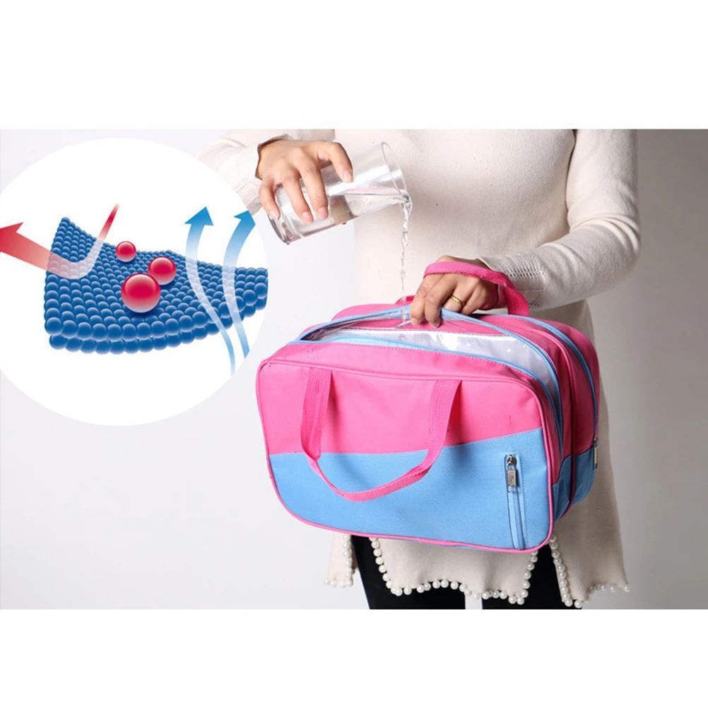 Large Capacity Waterproof Sports Bag 20L Dark Blue Creamy White Moist Separated Compartment For Tote Wet Dry