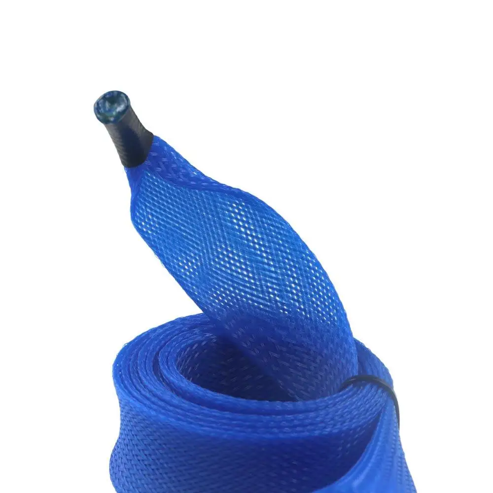

Braided Mesh Pole Sock Braided Mesh Protector PET Colorful Fishing Rod Protector Scalable 30mm*170cm Spinning Rod Sleeve