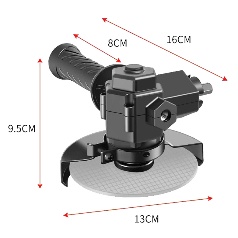 Handgehaltener elektrischer Bohrer, Winkelschleifer-Umrüstset, Adapter, austauschbare Sägeblätter für Haushaltswerkzeuge zum Holzbearbeiten. – Detail 10