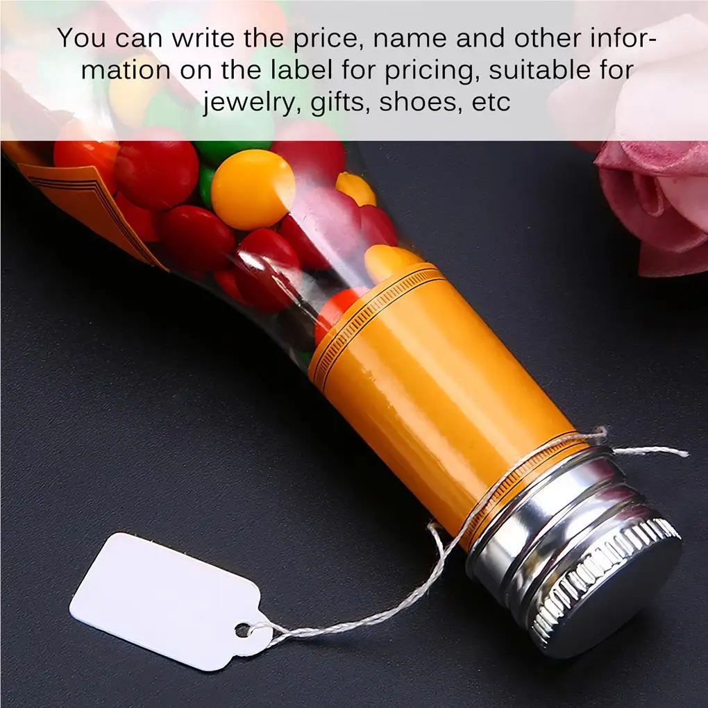 500 قطعة/الوحدة تسمية سعر المجوهرات مع سلسلة القطن شارة سعر السلع متجر بطاقة السعر DIY بها بنفسك الذهب الفضة فارغة بطاقة عرض السعر