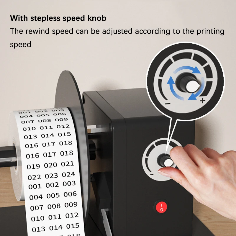 Mini Desktop Label Rewinder Automatic Rewinder Paper Machine Washable Label Paper Industrial Labeling Machine Strip