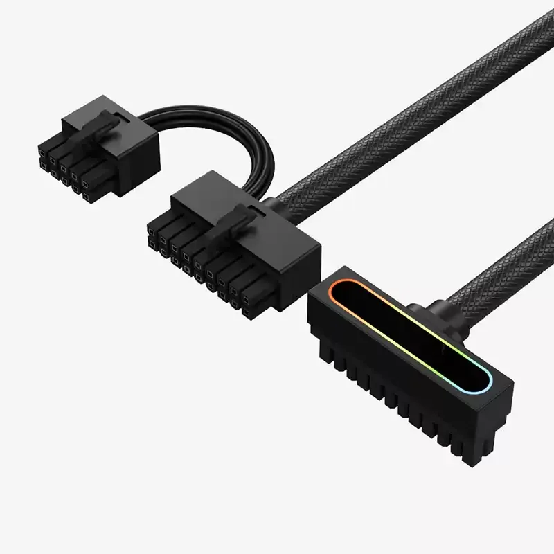Side Out of The Main Board 24PIN90 Degree Elbow Module Line ARGB Shenguang Synchronization, One Line Connected Power Supply Line