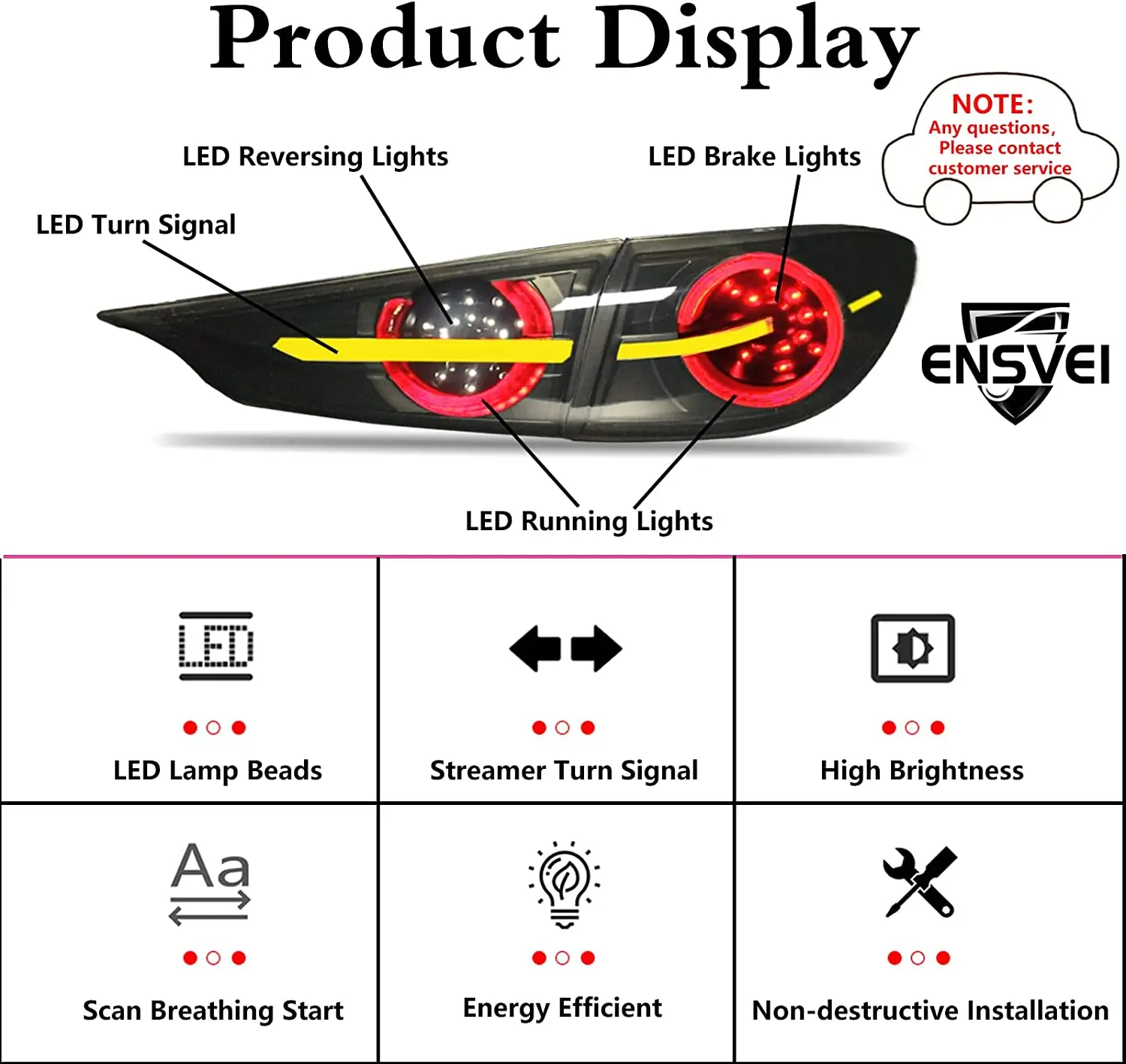 LED Taillights for Mazda 3 Axela 2014-2018 (Not Fit Hatchback)Tail Lamp with Dynamic Animation Breathing DRL