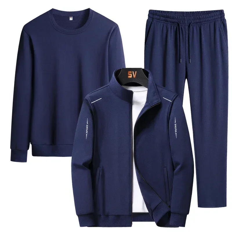Male Tracksuit Jacket Men Set Large Size 6XL 7XL 8XL Fashion New  Autumn Winter Homme Suit Sweatshirt Sweatpants Men's Set