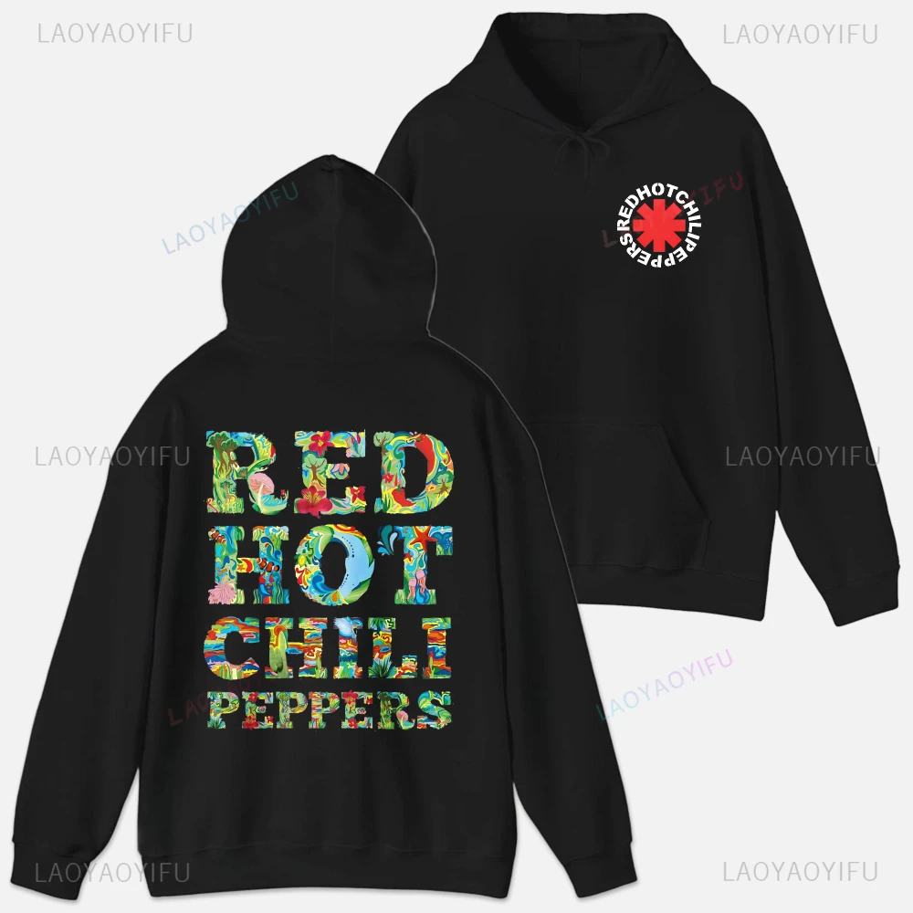 Ropa personalizada Red Hot Chili Pepper, ropa de calle con capucha estampada, Tops para hombre, sudadera gráfica de manga larga, calidad de otoño