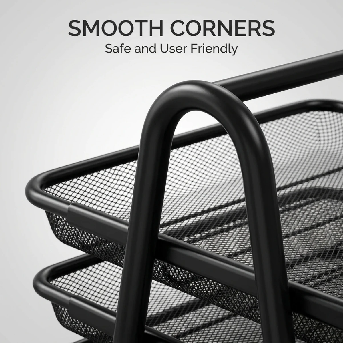 Desktop File Organizer 4-Tier Pull-Out Drawer Document Rack Smooth Slide Letter Tray Holder for Office Desk Workspace