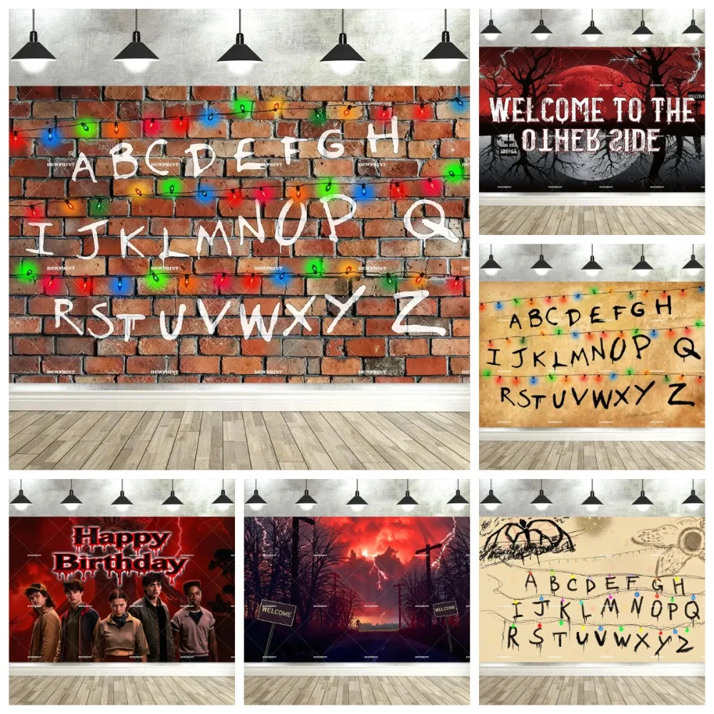 

New Letter Light Collection Series Banner Background Cloth, Children's Birthday Party Decoration Photography Studio Background