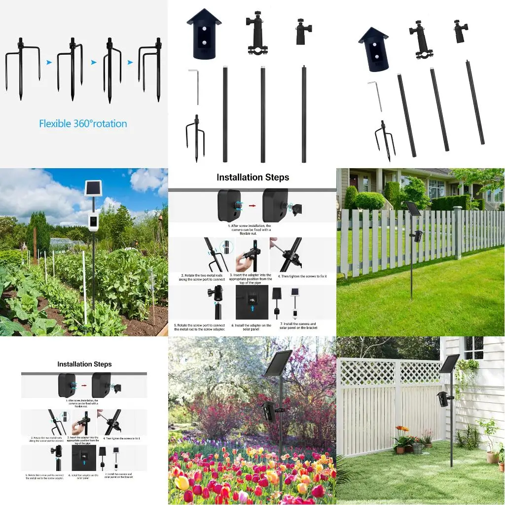 Multiple Rotating Mount Holder For Outdoor Surveillances Cameras Universal Compatibility Strong Stainless Steel Design