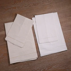 TL019 Ivory White 2PCS/1SET Ramie Cotton 28“x44