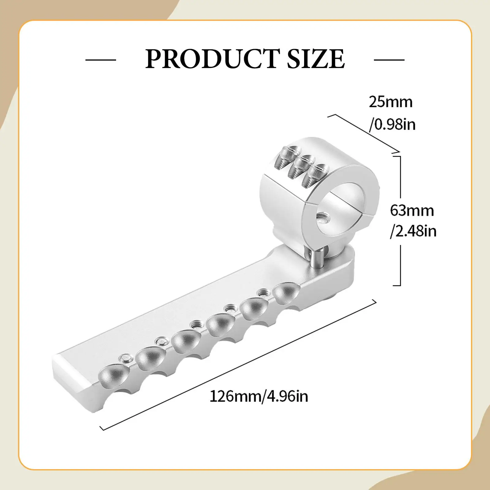 قطعتان من أوتاد القدم للدراجة النارية مقاس 25 مم للدراجات النارية BMW R1300GS #6