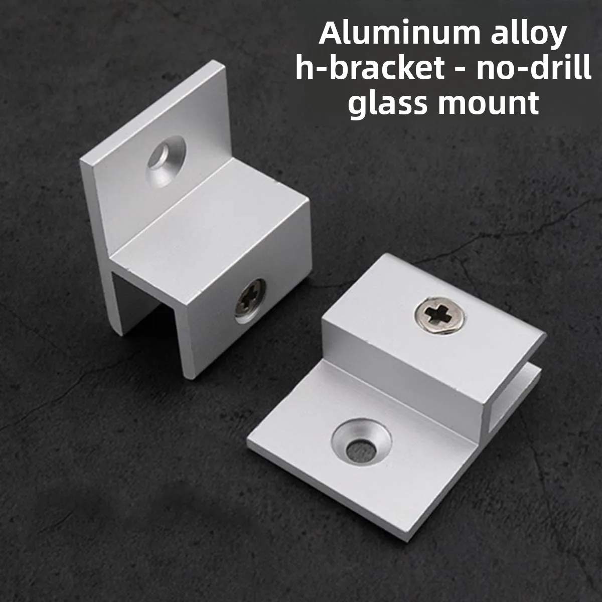 Thickened Aluminum Alloy H-Style Hardware: Glass/Mirror Holders, Billboard Supports, Acrylic Clips  Card Slots
