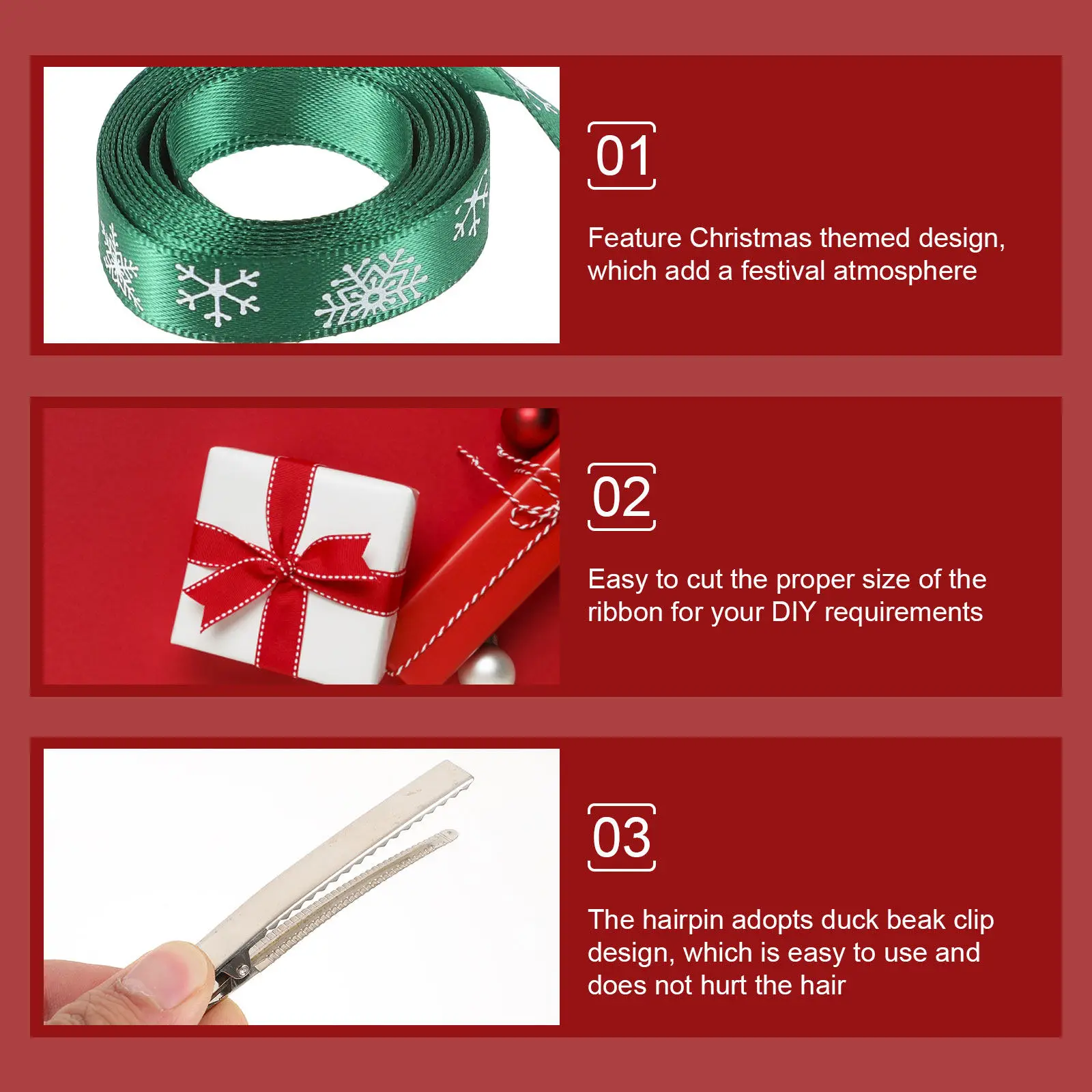 

Набор для изготовления заколок и украшений для волос: ленты для волос, аксессуары для рукоделия, праздничные декорации (1 комплект)