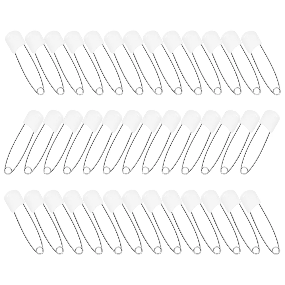 

60Pcs Baby Diaper Safety Pins Lockable Nappy Brooches for Cloth Diapers Crafts Clothes Decor Baby Shower DIY Accessories