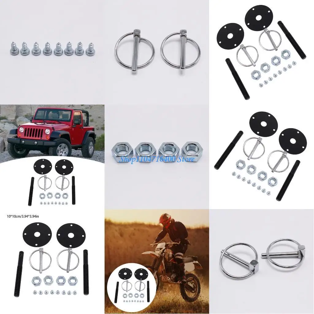 

y1gd Heavy Duty Aluminum Alloy Car Hood Lock Clasp Security Suitable For Secure Anti Corrosion Vehicle Outdoor Use