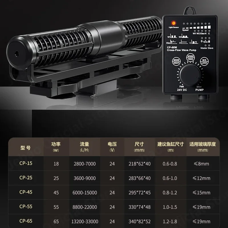 TLF Jebao CP Powerful Circulation Aquarium Water Wave Maker Pump Six Mod 18W~65W Wavemaking Pump for Fish Tank Aquariums