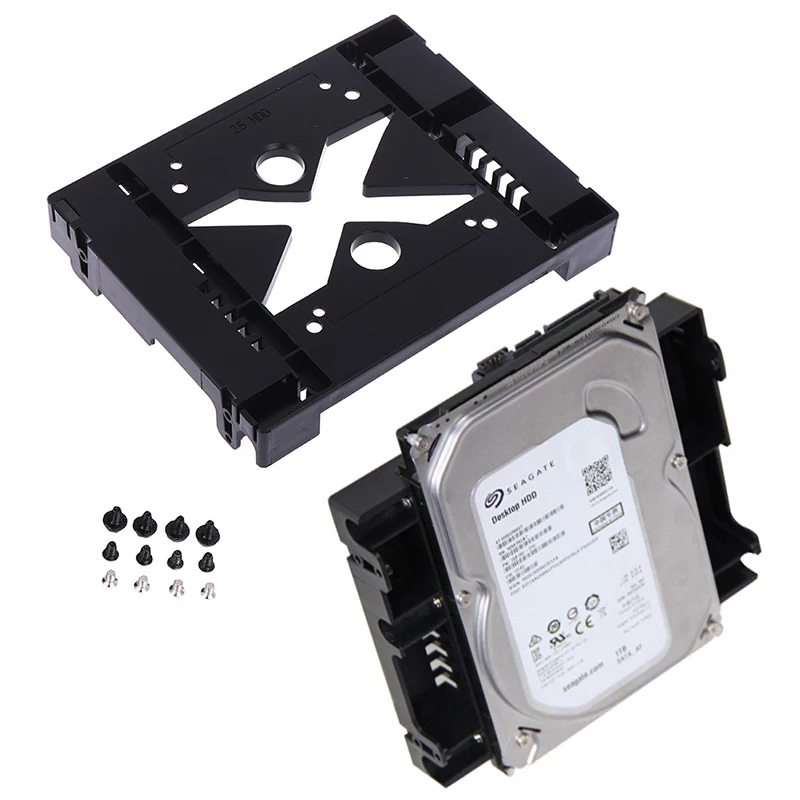 5.25 Optical Drive Position to 3.5 to 2.5 inch SSD 8CM Fan Hard Drive Holder