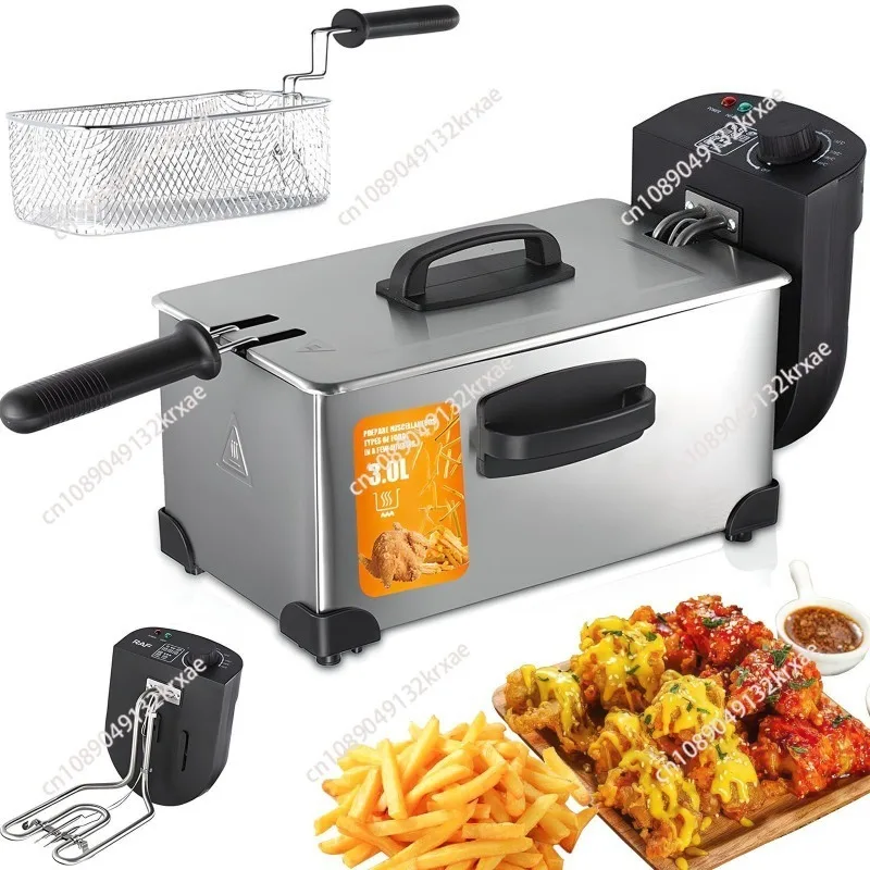 Fryer Small electric fryer Fritters French fries machine Household skewer pan Multifunctional chicken chop electric fryer