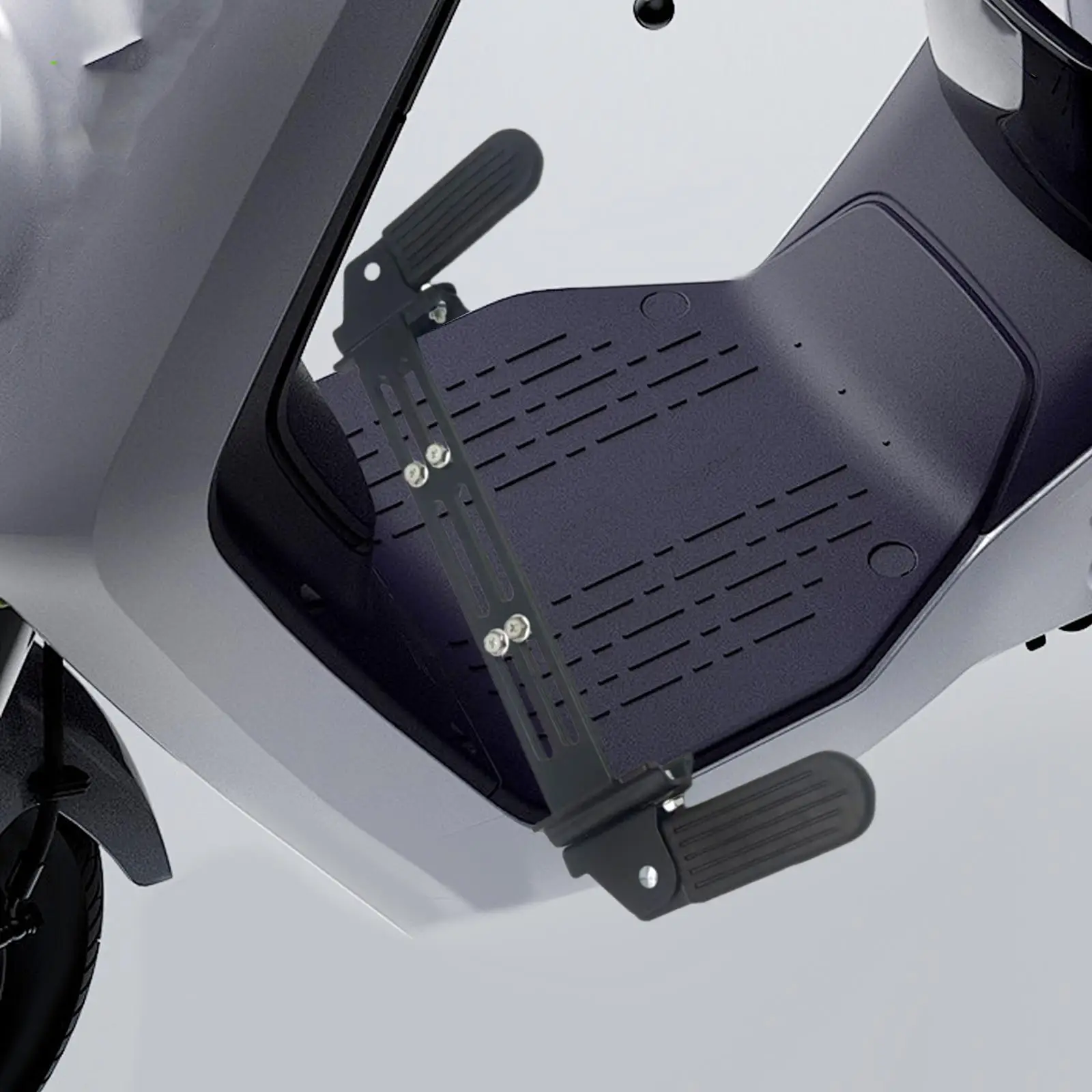 Electric Bike Front Footrest Expandable Easy to Install Anti Slip Spare Parts Sturdy Retractable Foot Pegs Front Step Footboard